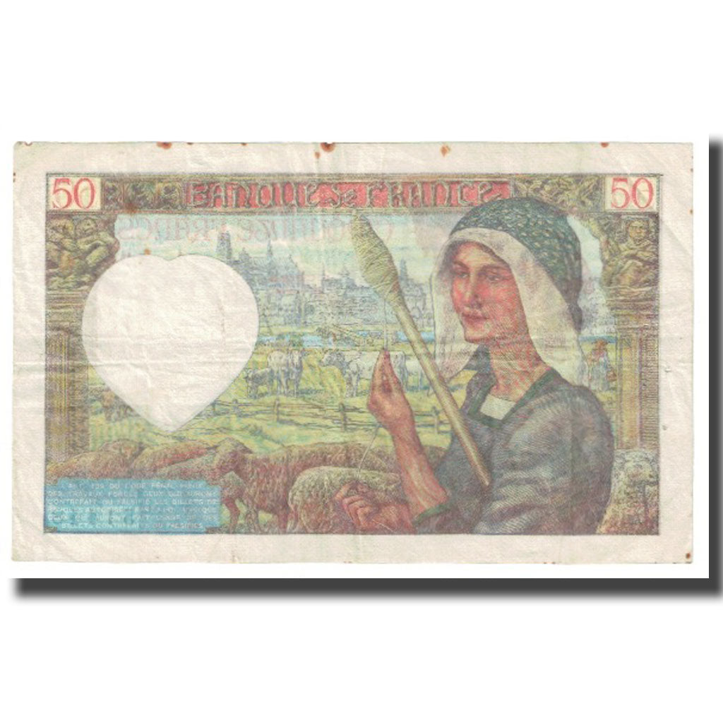 France, 50 Francs, 1941, P. Rousseau and R. Favre-Gilly, 1941-11-20, VF(30-35)
