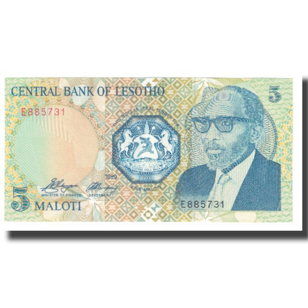 Banknote, Lesotho, 5 Maloti, 1989, KM:10a, UNC(65-70)