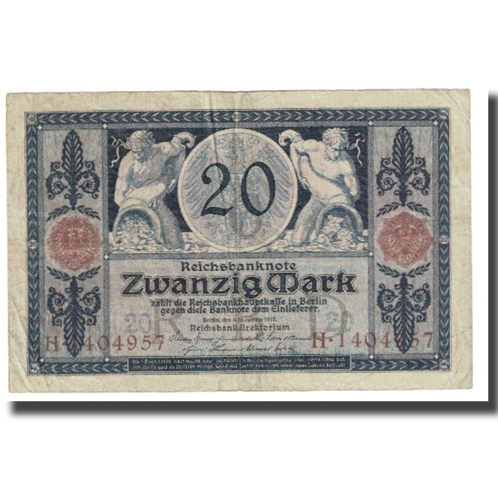 Banknote, Germany, 20 Mark, 1915, 1915-11-04, KM:63, VF(20-25)