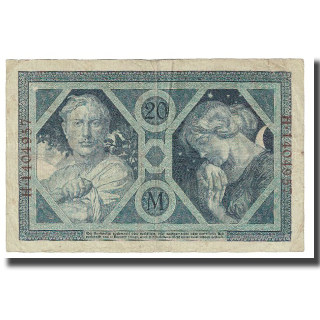 Banknote, Germany, 20 Mark, 1915, 1915-11-04, KM:63, VF(20-25)