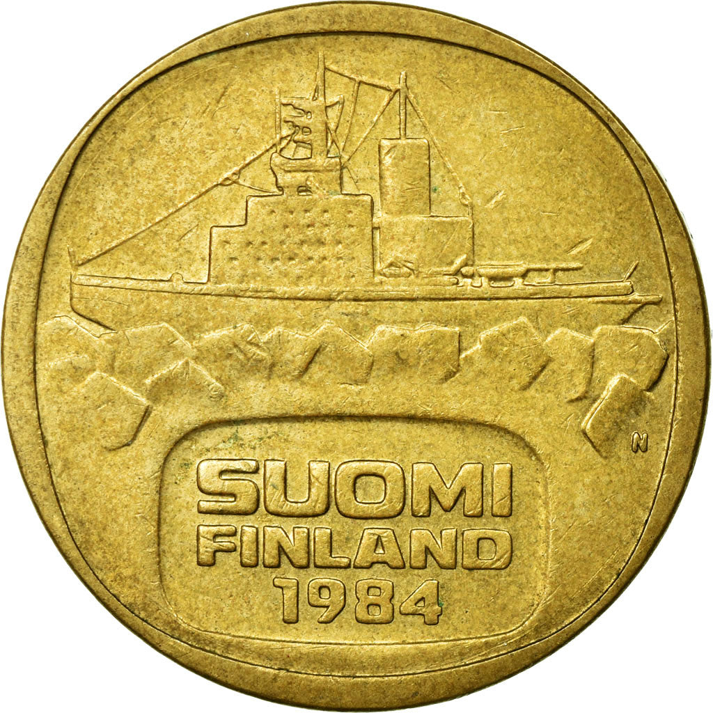 Coin, Finland, 5 Markkaa, 1984, EF(40-45), Aluminum-Bronze, KM:57