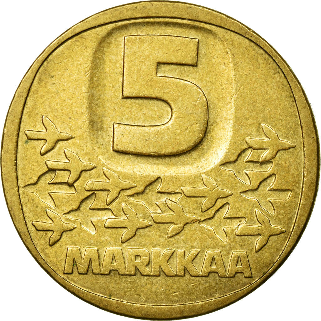 Coin, Finland, 5 Markkaa, 1984, EF(40-45), Aluminum-Bronze, KM:57