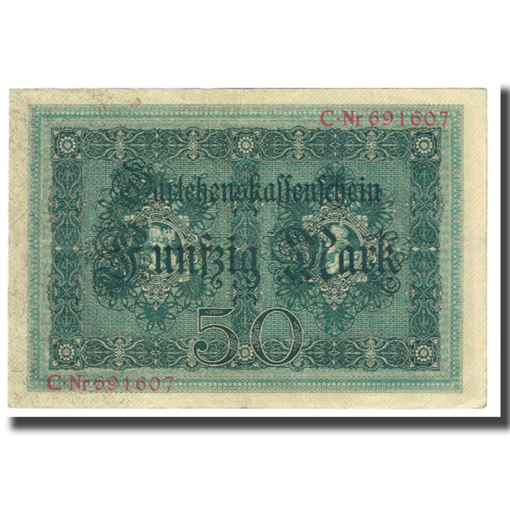 Banconote, Germania, 50 Mark, 1914, 1914-08-05, KM:49a, BB