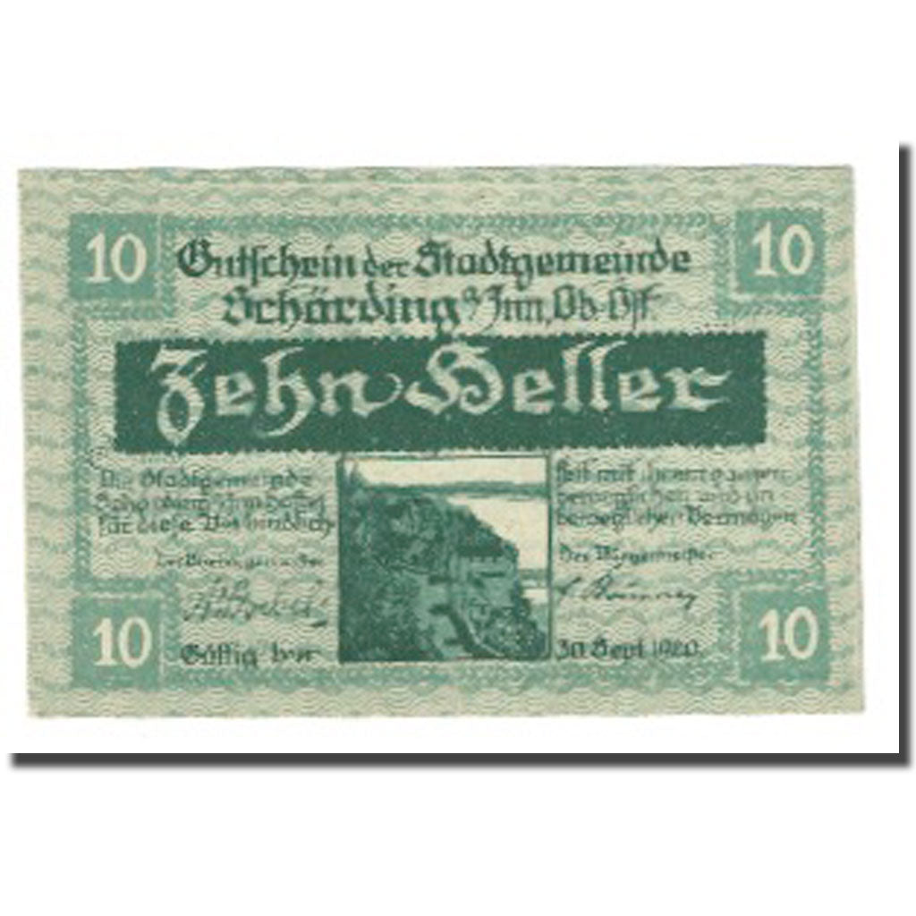Banknote, Austria, Schärding, 10 Heller, village, 1920, 1920-09-30, UNC(65-70)