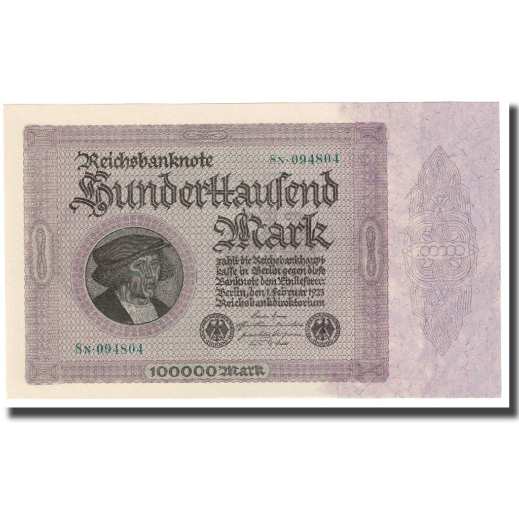 Banknote, Germany, 100,000 Mark, 1923, 1923-02-01, KM:83a, UNC(65-70)
