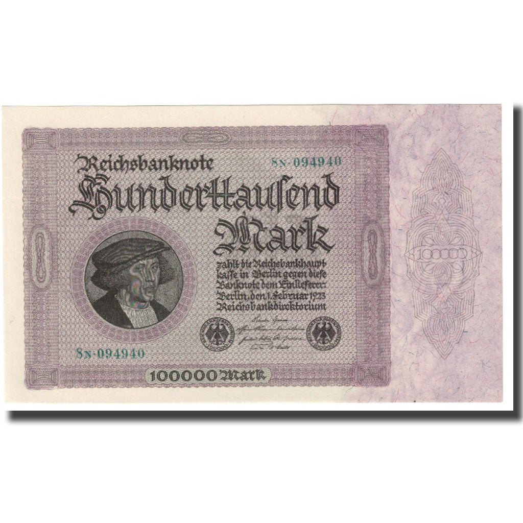 Banknote, Germany, 100,000 Mark, 1923, 1923-02-01, KM:83a, UNC(65-70)