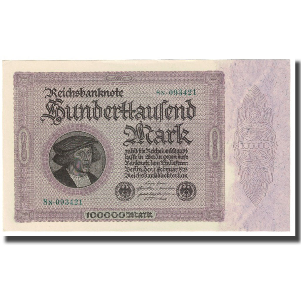 Banknote, Germany, 100,000 Mark, 1923, 1923-02-01, KM:83a, UNC(65-70)
