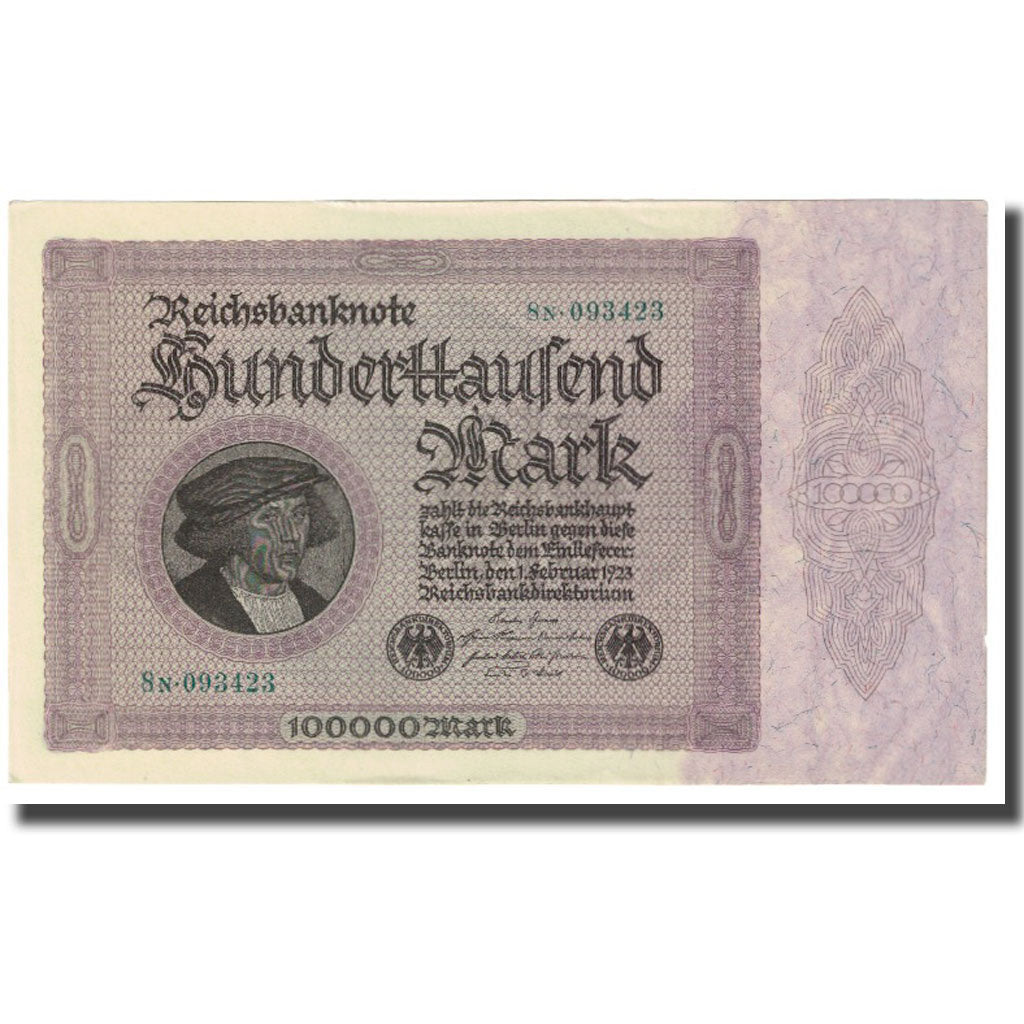 Billet, Allemagne, 100,000 Mark, 1923, 1923-02-01, KM:83a, NEUF