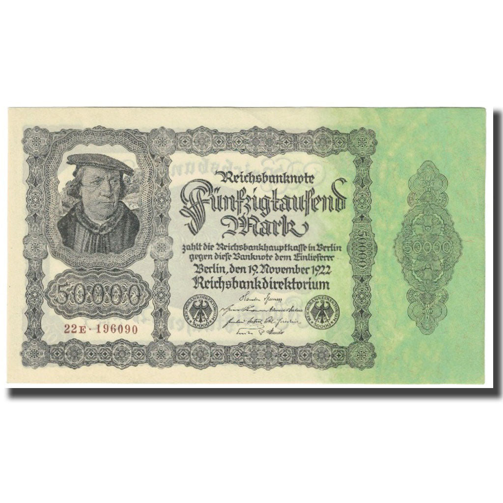 Geldschein, Deutschland, 50,000 Mark, 1922, 1922-11-19, KM:79, UNZ