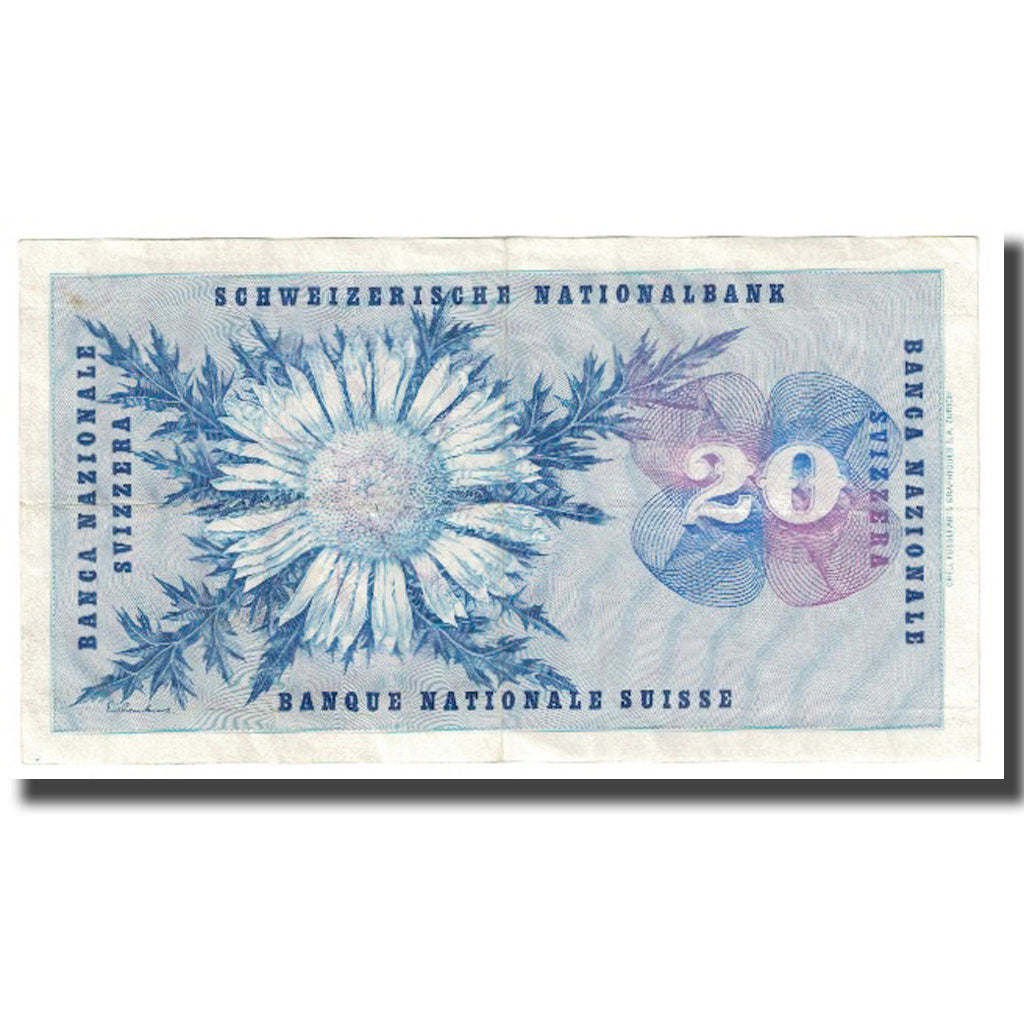 Nota, Suíça, 20 Franken, 1956, 1956-07-05, KM:46d, EF(40-45)