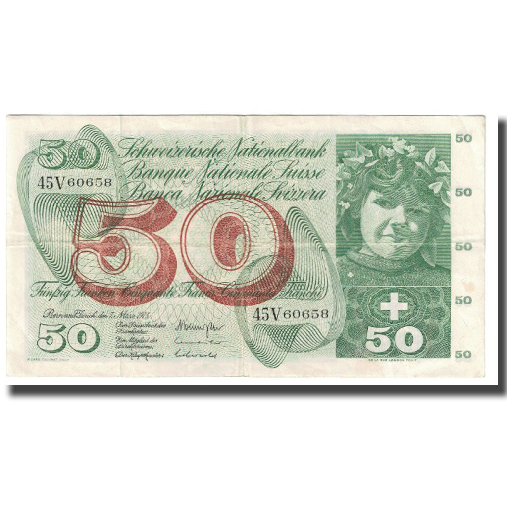 Billete, 50 Franken, 1973, Suiza, 1973-03-07, KM:48m, MBC