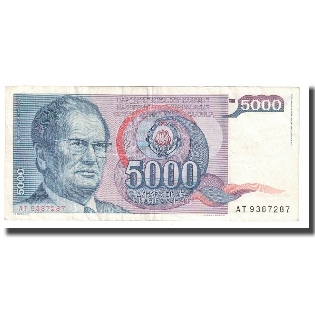 Geldschein, Jugoslawien, 5000 Dinara, 1985, 1985-05-01, KM:93a, SS