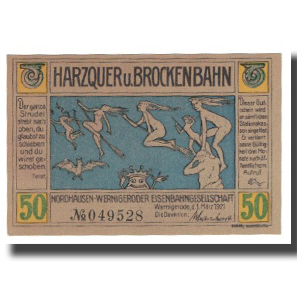 Banknote, Germany, Wernigerode, 50 Pfennig, personnage, 1921, 1921-03-01