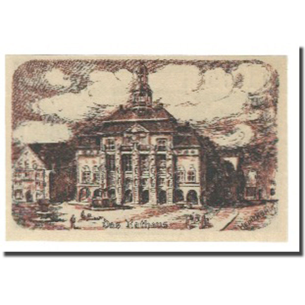 Banconote, Germania, Luneburg Stadt, 50 Pfennig, Ville, FDS, Mehl:L74.2c