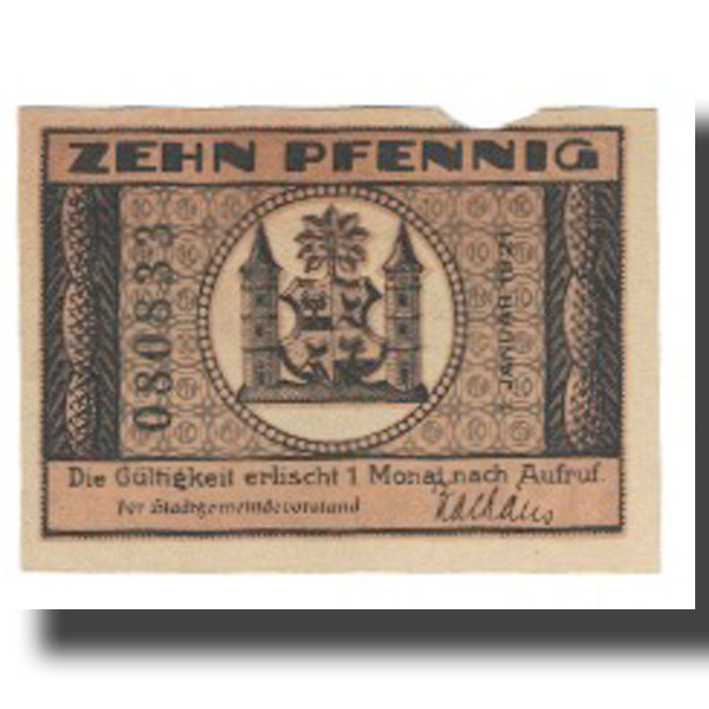 Geldschein, Deutschland, Ilmenau Stadt, 10 Pfennig, paysage, 1921, 1921-01-01
