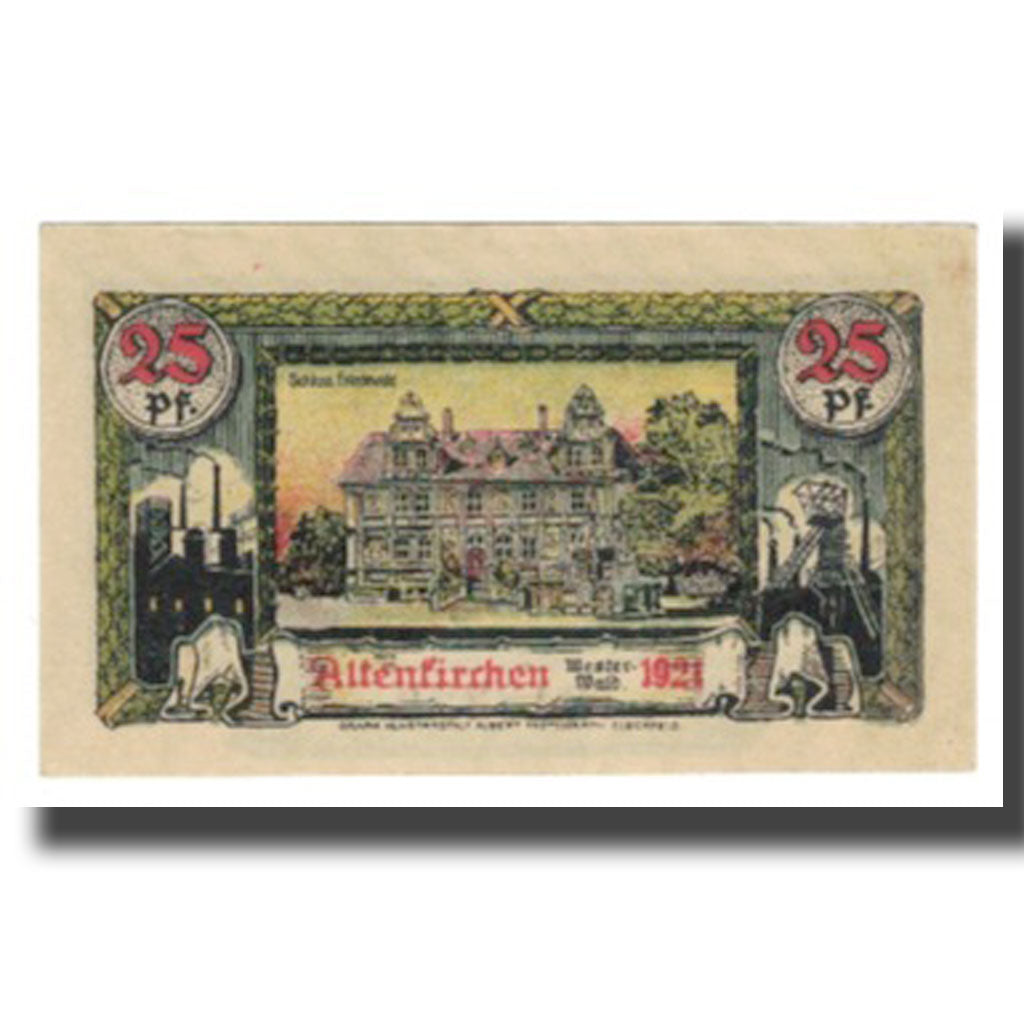 Banknote, Germany, Altenkirchen, 25 Pfennig, château, 1921, UNC(65-70)