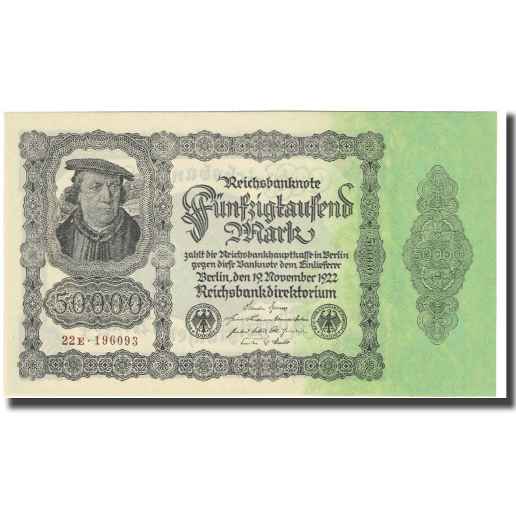 Banknote, Germany, 50,000 Mark, 1922, 1922-11-19, KM:79, UNC(65-70)