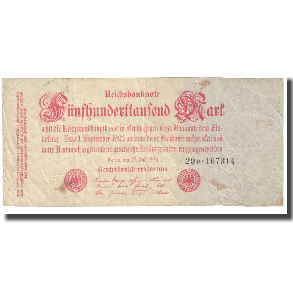 Biljet, Duitsland, 500,000 Mark, 1923, 1923-07-25, KM:92, TTB