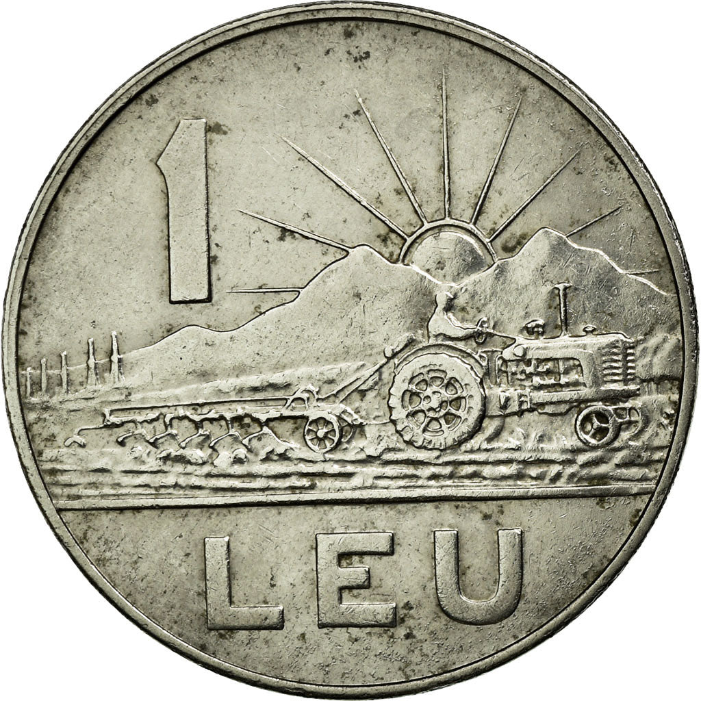 Moneta, Romania, Leu, 1966, BB, Acciaio ricoperto in nichel, KM:95