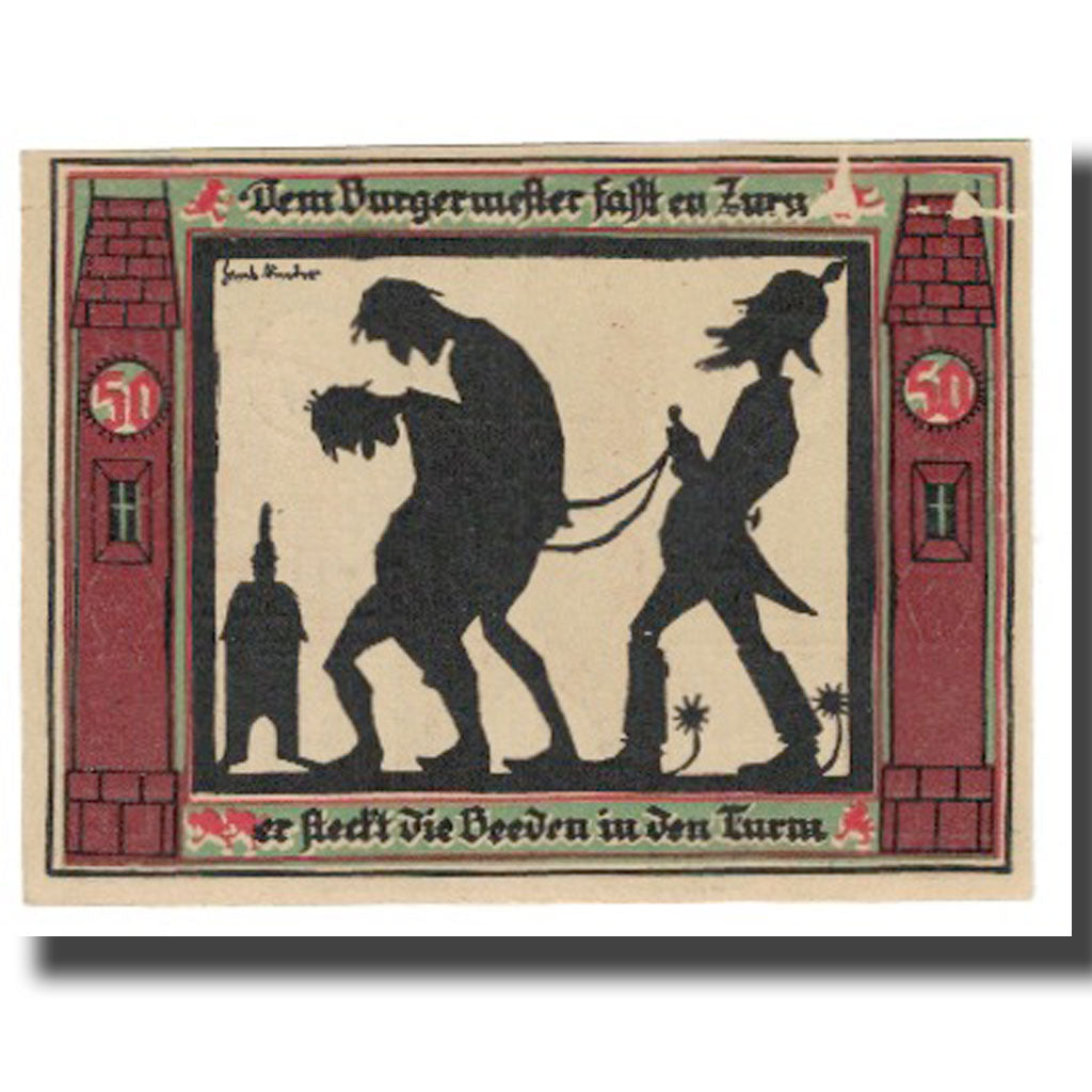Banknote, Germany, Glauchau, 50 Pfennig, château, 1921, 1921-05-01, UNC(65-70)