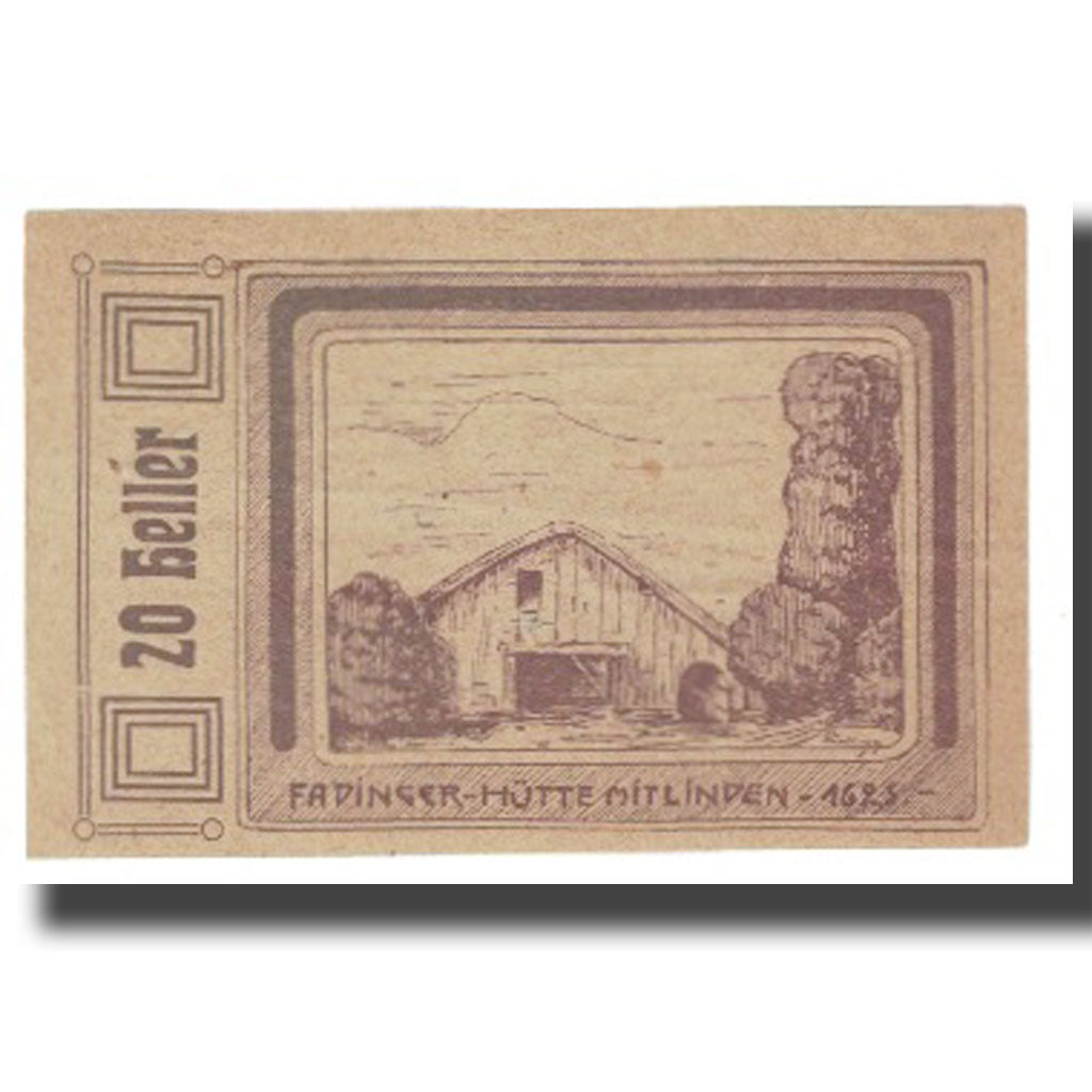 Banknot, Austria, St. Agatha Bei Weizenkirchen O.Ö. Gemeinde, 20 Heller