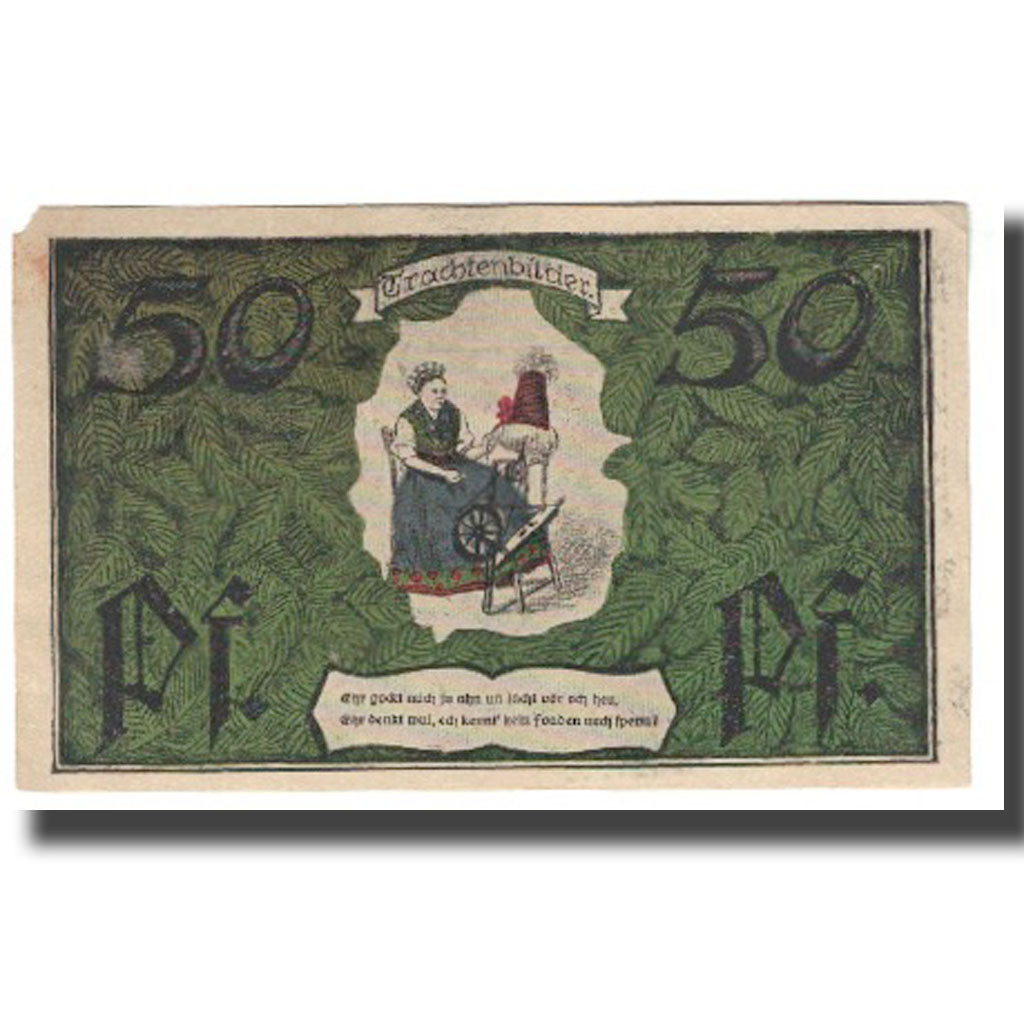 Banknote, Germany, 50 Pfennig, Blason, 1921, 1921-06-26, AU(55-58)