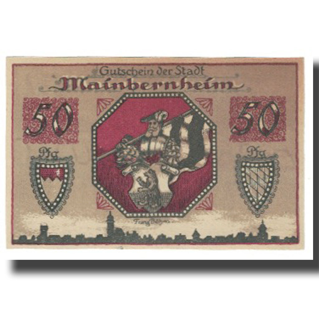 Banknote, Germany, Mainbernheim Stadt, 50 Pfennig, Ville, 1920, UNC(63)