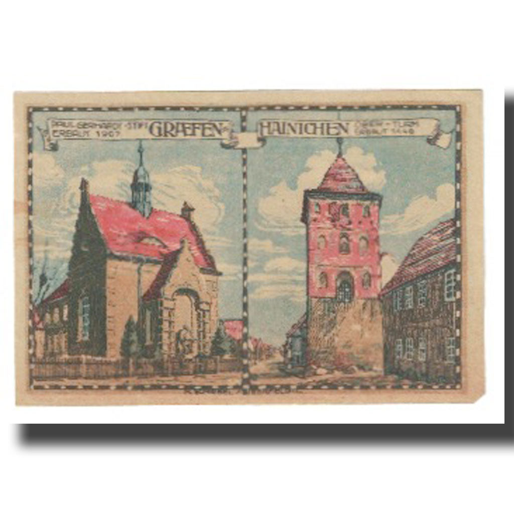 Banknote, Germany, Grafenhainichen Stadt, 25 Pfennig, tour, 1921, 1921-05-31