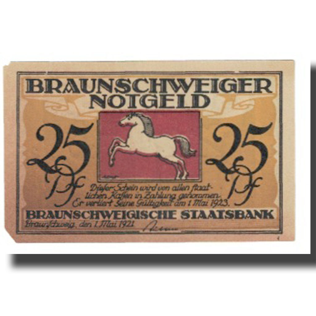 Banknote, Germany, Braunschweiger, 25 Pfennig, château, 1923, 1923-05-01