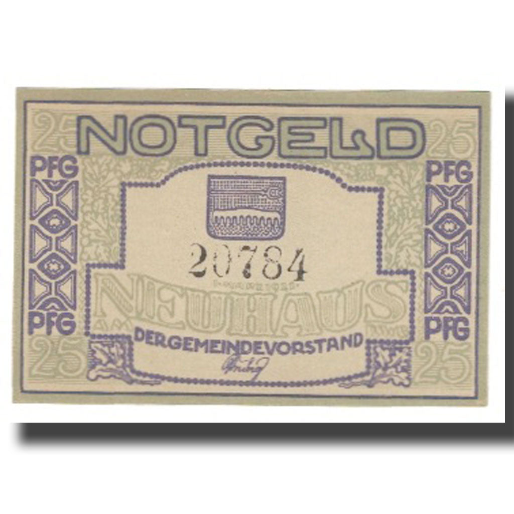 Banknote, Germany, Neuhaus am Rennweg Gemeinde, 25 Pfennig, personnage