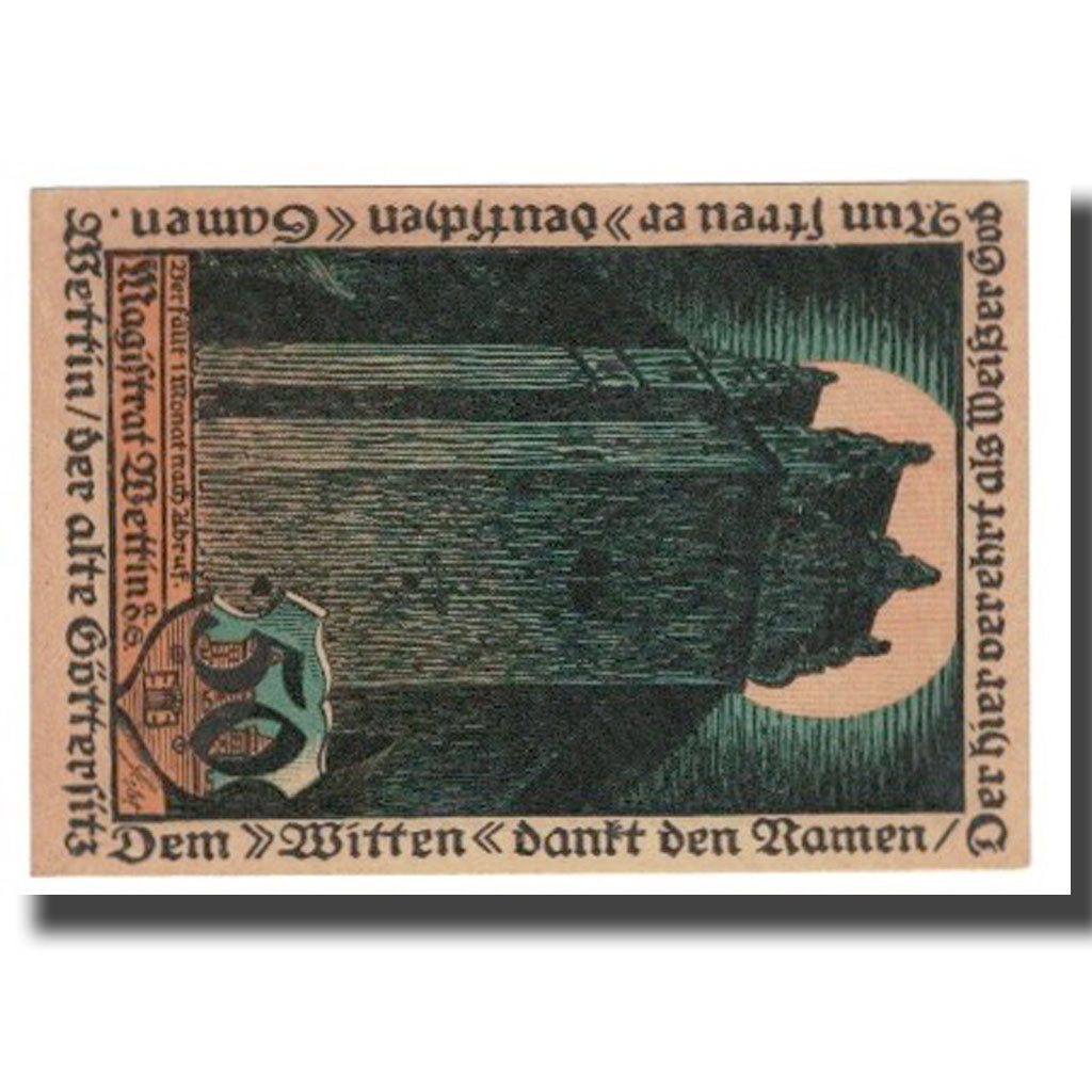 Geldschein, Deutschland, Wettin Stadt, 50 Pfennig, tour, UNZ, Mehl:1421.1b