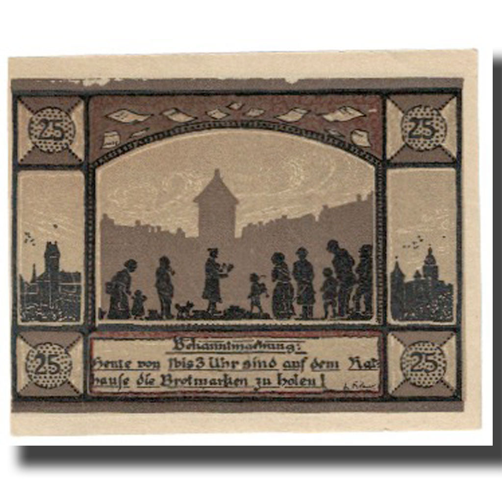 Banknote, Germany, Mainbernheim Stadt, 25 Pfennig, personnage, UNC(65-70)