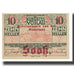 Banknote, Austria, Vöslau N.Ö. Gemeinde, 10 Heller, Blason, 1920, 1920-12-31