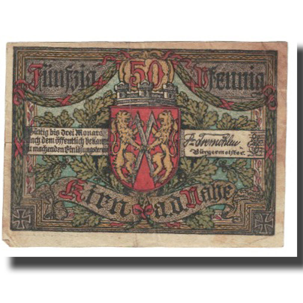 Banknote, Germany, Mainz, 50 Pfennig, personnage, EF(40-45), Mehl:860.1a