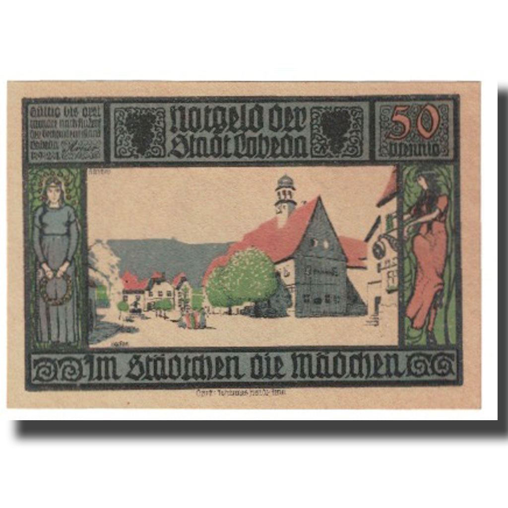 Banknote, Germany, 50 Pfennig, personnage, EF(40-45)
