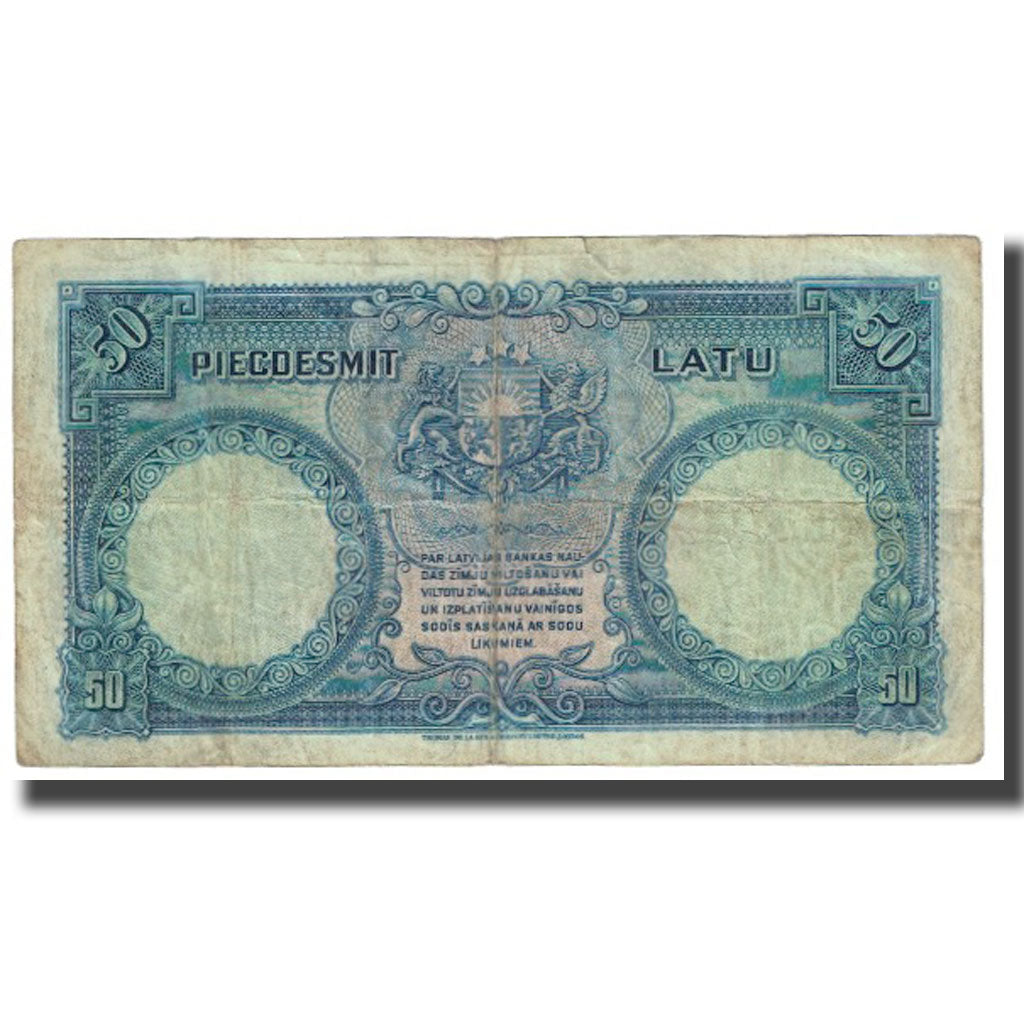 Biljet, Letland, 50 Latu, 1934, KM:20a, TB
