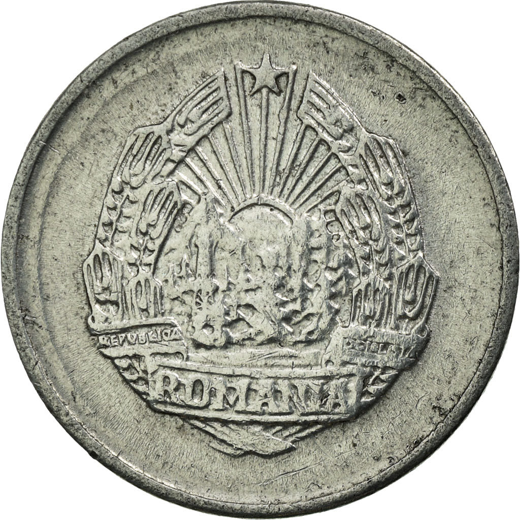 Moneta, Romania, 5 Bani, 1975, BB, Alluminio, KM:92a