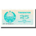 Biljet, Oezbekistan, 25 Sum, 1992, KM:65a, NIEUW