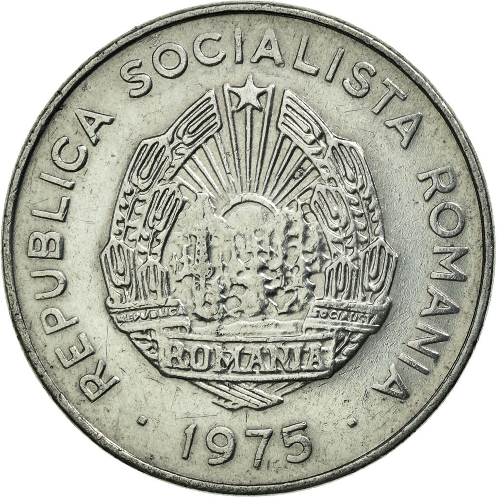Coin, Romania, 15 Bani, 1975, EF(40-45), Aluminum, KM:93a