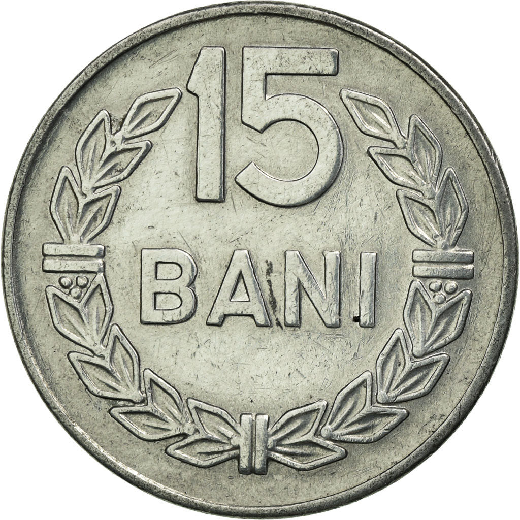 Coin, Romania, 15 Bani, 1975, EF(40-45), Aluminum, KM:93a