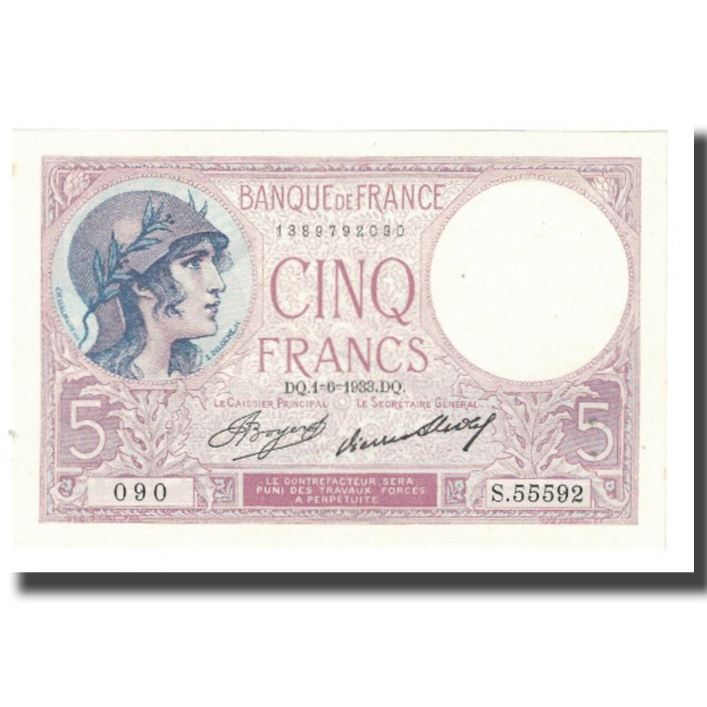 France, 5 Francs, 1933, 1933-06-01, NEUF, Fayette:3.17, KM:72e