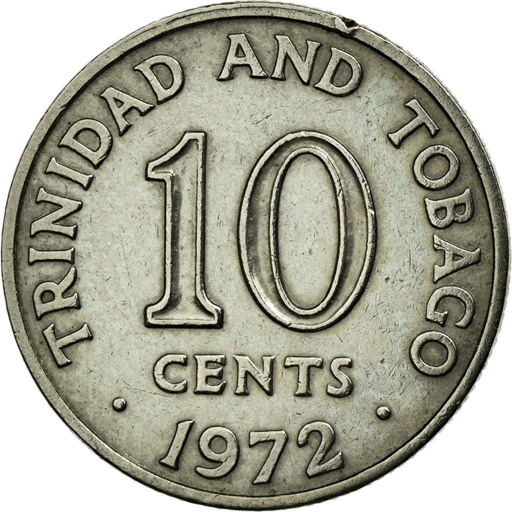 Monnaie, TRINIDAD & TOBAGO, 10 Cents, 1972, Franklin Mint, TTB, Copper-nickel