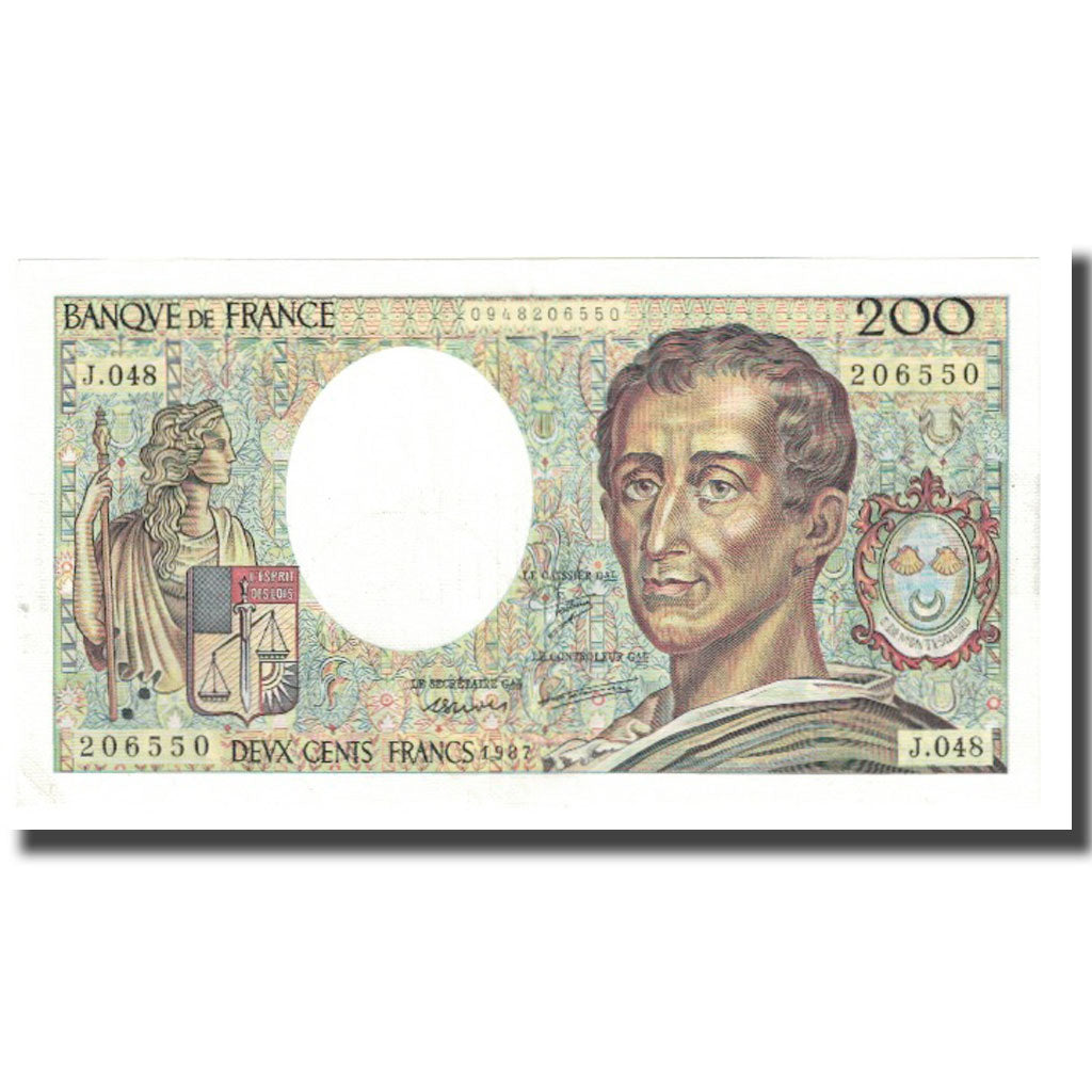 France, 200 Francs, 1987, UNC(60-62), Fayette:70.7, KM:155b
