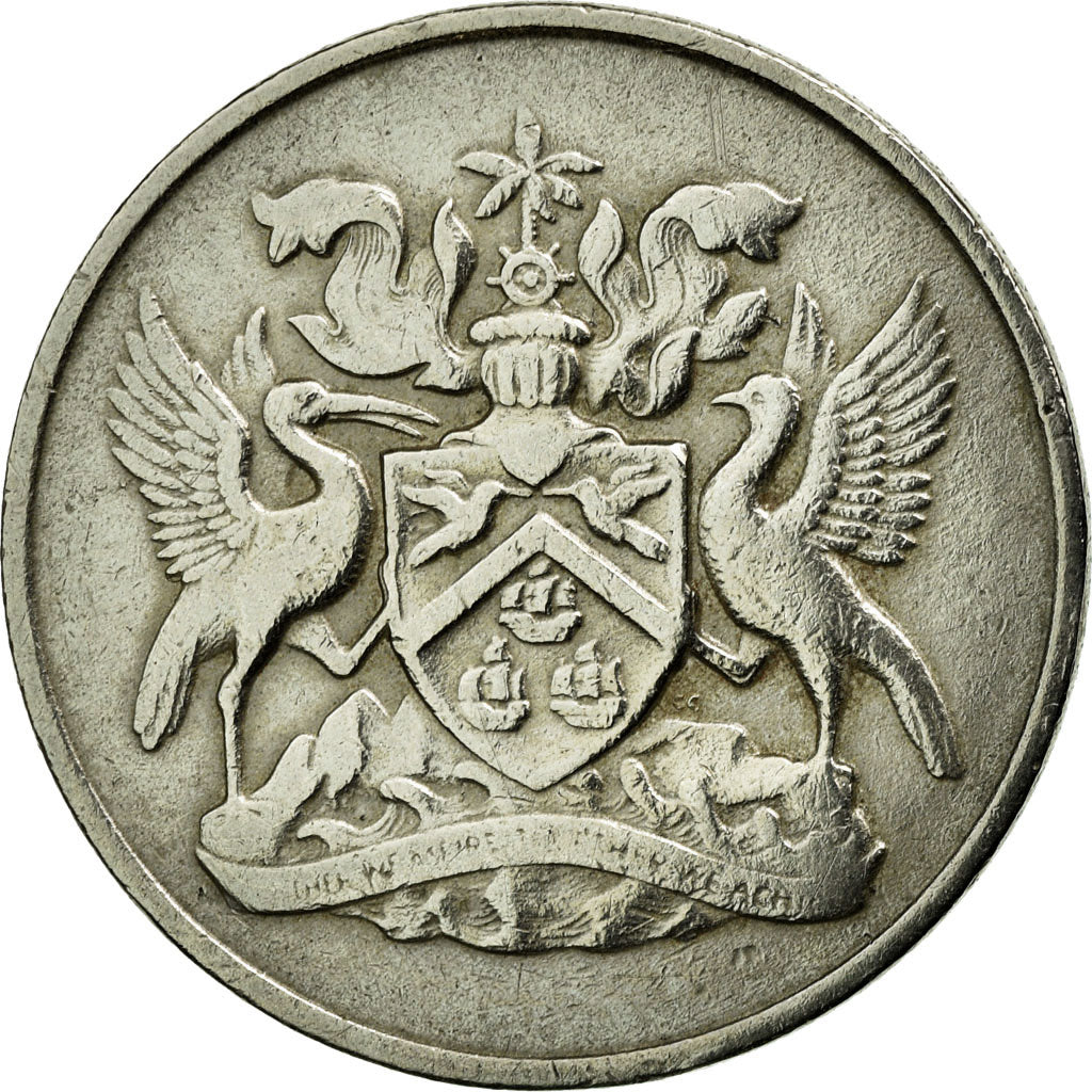 Coin, TRINIDAD & TOBAGO, 25 Cents, 1966, Franklin Mint, EF(40-45)