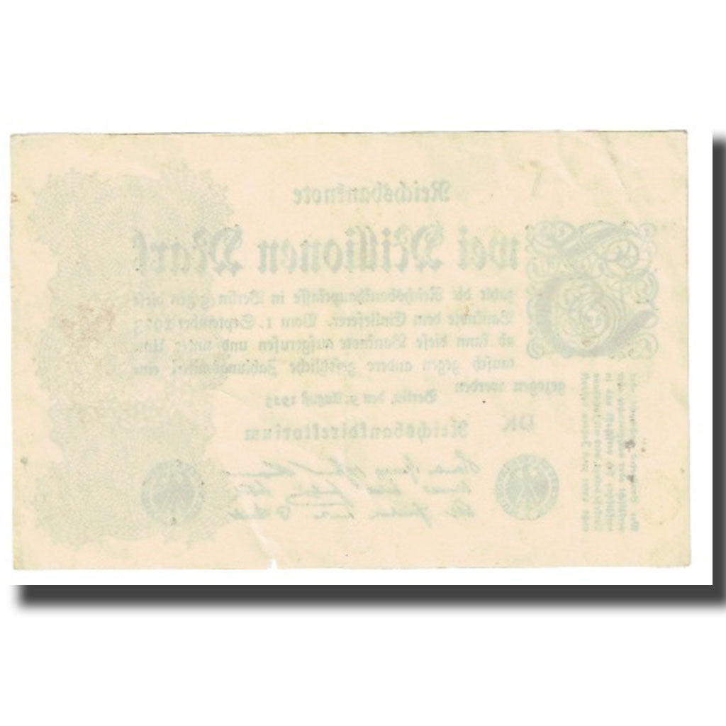 Geldschein, Deutschland, 2 Millionen Mark, 1923, 1923-08-09, KM:104a, VZ