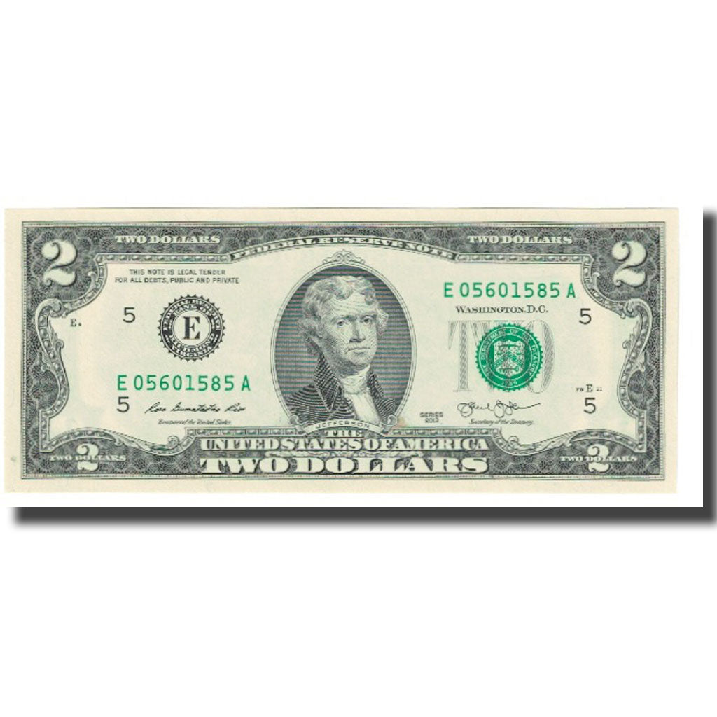 Biljet, Verenigde Staten, Two Dollars, 2013, NIEUW