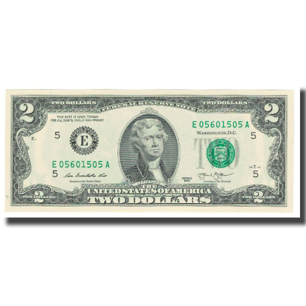 Nota, Estados Unidos da América, Two Dollars, 2013, WASHINGTON, UNC(65-70)