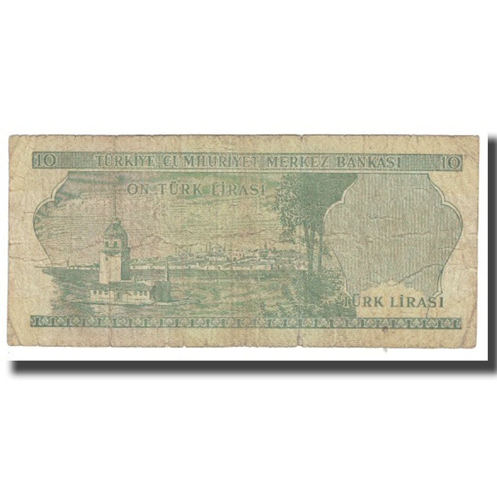 Banknote, Turkey, 10 Lira, KM:186, VF(20-25)