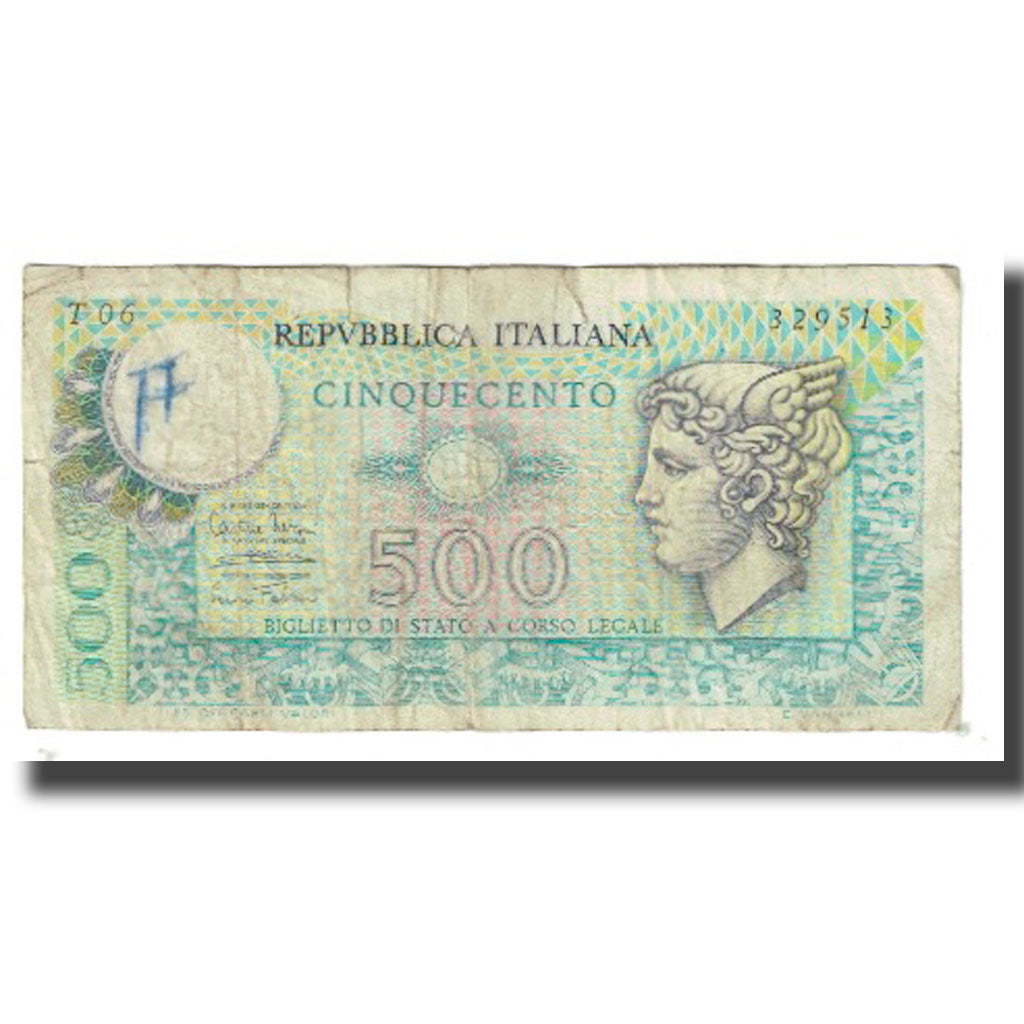 Nota, Itália, 500 Lire, KM:94, F(12-15)