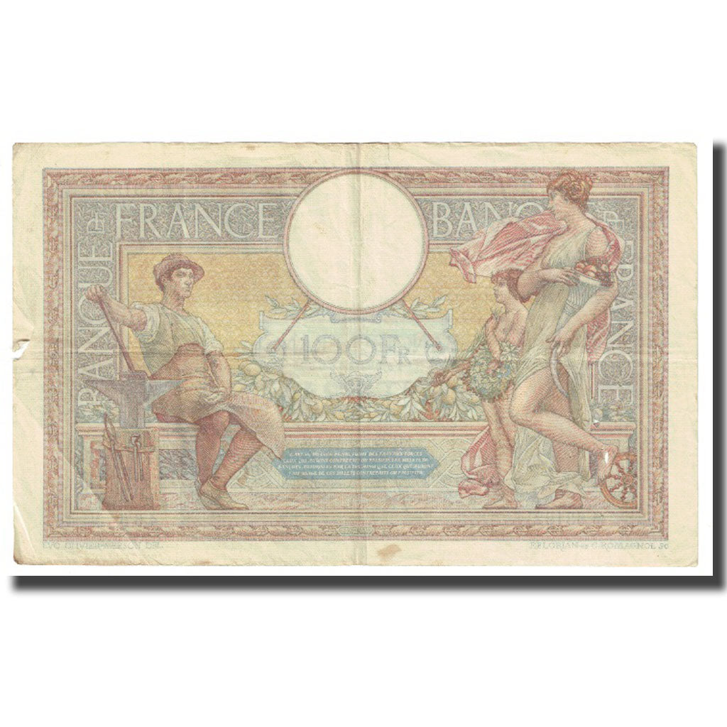 France, 100 Francs, 1939, P. Rousseau and R. Favre-Gilly, 1939-01-12, VF(30-35)